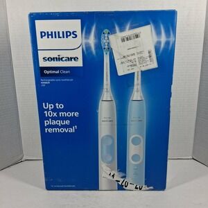 Philips Sonicare Optimal Clean HX6829/77 Rechargeable Sonic Toothbrush 2-Pk READ
